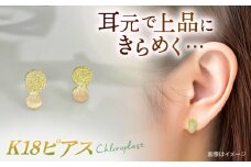 K18 まる ピアス ダイヤタガネ 糸島市 / Chloroplast / クロロプラスト ジュエリー [ALF013]