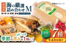 【全4回定期便】 糸島産 魚 米 野菜 果物 厳選詰め合わせ MINORI BOX Mサイズ【季節ごとに年4回お届け】 糸島市 / emma.Inc / 米 魚 野菜 果物 詰め合わせ [AOP005]