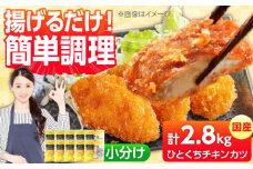 【小分け】 国産ひとくちチキンカツ 2.8kg（280g×10袋） 糸島市 / トリゼンフーズ / カツ 鶏肉 簡単調理 総菜 [ACD014]