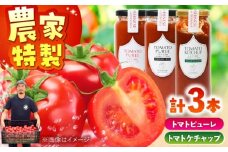 糸島のトマト農家が作る 無添加トマトピューレとケチャップ 3本セット 糸島市 / かわぞえ農園 ケチャップ トマトピューレ [AAM008] 11000 11000円