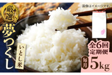 【令和7年産新米】【全6回定期便】いとし米 厳選夢つくし 5kg×6回 (糸島産) 糸島市 / 三島商店 [AIM022] 米 白米