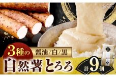 【味付け不要！本格自然薯とろろ】自然薯 とろろ 味くらべセット 計9個（3種類×3個）＜自然薯王国＞那珂川市 自然薯とろろ とろろ 自然薯 [GAH003]