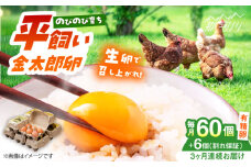 【全3回定期便】【TVで紹介！】鮮度ＡＡ級の世界最高ランク！ 金太郎卵 平飼い 卵 60個（6個入り✕10パック）＜有限会社 フジノ香花園＞那珂川市 卵 金太郎卵 平飼い卵 平飼い 卵 たまご[GAM011]