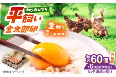 【全6回定期便】【TVで紹介！】鮮度ＡＡ級の世界最高ランク！ 金太郎卵 平飼い 卵 60個（6個入り✕10パック）＜有限会社 フジノ香花園＞那珂川市 卵 金太郎卵 平飼い卵 平飼い 卵 たまご[GAM012]