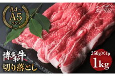 博多和牛 牛肉 切り落とし 1kg（250g×4p）＜肉のくまもと屋＞那珂川市 切り落とし 黒毛和牛 切落し 赤身 [GBI010]