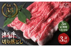 【全3回定期便】大容量！ 博多和牛 牛肉 切り落とし 1kg（250g×4p）＜肉のくまもと屋＞那珂川市 切り落とし 黒毛和牛 赤身 九州 [GBI039]