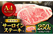 【A4ランク以上！】博多和牛 サーロイン ステーキ 250g×1枚＜株式会社MEAT PLUS＞那珂川市 ステーキ サーロイン 牛肉 肉 黒毛和牛 国産[GBW009]