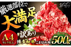 【和牛の旨味を堪能！】博多和牛 切り落とし 500g＜株式会社MEAT PLUS＞那珂川市 切り落とし 切落し 牛肉 肉 黒毛和牛 国産[GBW008]