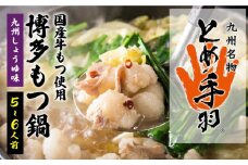 【自宅で楽しむ本場の味】九州名物 とめ手羽 博多 もつ鍋 九州しょうゆ味 5-6人前＜株式会社フェリックス＞那珂川市 鍋 もつ鍋 博多もつ鍋 [GCE004]