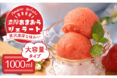 【12月中旬以降発送】先行予約！福岡産 濃厚 あまおう ジェラート 1000ml＜南国フルーツ株式会社＞那珂川市 [GCD018]