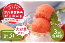 【全3回定期便】福岡産 濃厚 あまおう ジェラート 1000ml＜南国フルーツ株式会社＞那珂川市 [GCD054]