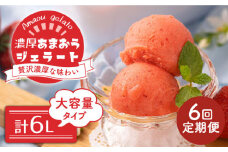 【全6回定期便】【2026年4月以降発送】先行予約！福岡産 濃厚 あまおう ジェラート 1000ml＜南国フルーツ株式会社＞那珂川市 [GCD055]