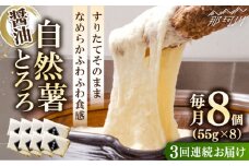 【全3回定期便】那珂川市産自然薯使用 自然薯 とろろ 醤油味＜自然薯王国＞那珂川市 自然薯とろろ とろろ 自然薯 健康 とろろ 母の日 父の日 [GAH006]