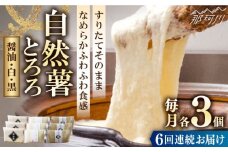 【全6回定期便】那珂川産 自然薯 とろろ 味くらべセット 計9個（3種類×3個）＜自然薯王国＞那珂川市 自然薯とろろ とろろ 自然薯 [GAH013]