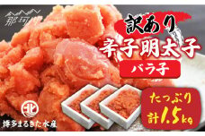 【訳あり】ワケあり！辛子明太子 バラコ たっぷり合計1.5kg！＜一般社団法人地域商社ふるさぽ＞那珂川市 [GBX029]