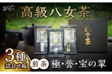 八女茶 煎茶 極・煎茶 誉・宝の翠 45g 3種詰合せ箱＜株式会社くしだ企画＞那珂川市 [GZL002]