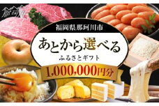 【あとから選べる】福岡県那珂川市 あとからセレクト！ふるさとギフト 100万円分  ＜那珂川市ふるさと納税＞コンシェルジュ 定期便 あとからえらべる あとから選べる あとから 牛肉 肉 卵 あまおう いちご 鍋 もつ鍋 水炊き 福岡 グルメ お取り寄せ 100万 1000000円 [GZZ021]