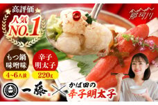 【もつ鍋一藤×かば田】国産黒毛和牛肉のもつ鍋味噌(4～6人前)とかば田の辛子明太子 コラボセット＜Smallcompany株式会社＞那珂川市 一藤 鍋 もつ鍋 博多もつ鍋 [GEX021]