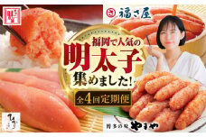 【全4回定期便】福岡のおすすめ明太子を毎月お届け！　那珂川市 おすすめ 明太子 食べ比べ 定期便 めんたいこ 人気 明太   [GZZ029]
