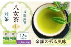 【全3回定期便】八女茶【上】煎茶セット　100g×2袋 ＜木村食品＞ 那珂川市 [GFW067]