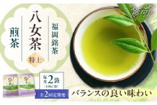 【全2回定期便】八女茶【特上】煎茶セット　100g×2袋 ＜木村食品＞ 那珂川市 [GFW070]