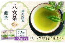 【全3回定期便】八女茶【特上】煎茶セット　100g×2袋 ＜木村食品＞ 那珂川市 [GFW071]