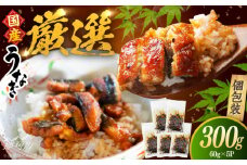 【良質な国産うなぎを厳選】一膳うなぎ 300g （60g×5）＜ひかり工房＞那珂川市 [GDF004]
