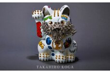 NEO MANEKINEKO-1802 ＜古賀崇洋＞那珂川市 アート 美術 芸術 招き猫 あーと ねこ 猫 こだわり 工芸品 いんてりあ インテリア やきもの ネコ 陶器 金 ゴールド 高級 人気 ランキング アーティスト 限定 おしゃれ 特別 ギフト 贈り物 送料無料 [GBV022]