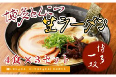 豚骨ラーメン 博多一双 ラーメン 4食入り 3個 セット [フードスタイル35 福岡県 宇美町 um40azo750000] とんこつラーメン 博多ラーメン 博多 豚骨 とんこつ らーめん
