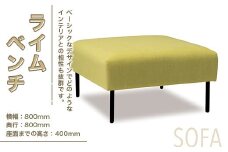 ソファ ライム ベンチ 1人掛 1脚 [アダル 福岡県 宇美町 um40azo830012] オシャレ おしゃれ インテリア 家具