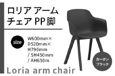 椅子 おしゃれ ロリア アームチェア ブラック PP脚 P3003-1WK [アダル 福岡県 宇美町 um40azo830044] いす イス オシャレ ベンチ 家具 インテリア 黒