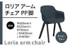 椅子 おしゃれ ロリア アームチェア ネイビーブルー PP脚 P3003-1WE [アダル 福岡県 宇美町 um40azo830045] いす イス オシャレ ベンチ 家具 インテリア ネイビー ブルー