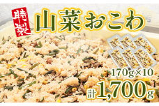  特製 山菜おこわ 170g 10p [アイライズ工房 福岡県 宇美町 um40azo730003] 山菜 おこわ 惣菜 冷凍 レトルト