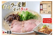 ラーメン 一風堂 白丸ラー麦麺 ホットもやしソース 8食 セット [フーデリジェンス 福岡県 宇美町 um40azo980004] 博多 ラーメンセット らーめん 細麺 とんこつ とんこつラーメン