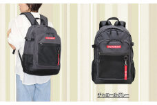 撥水、軽量、ポケット多数、ボックスロゴがお洒落な １０ポケット ２４L	  チャコールグレー WZ013-2