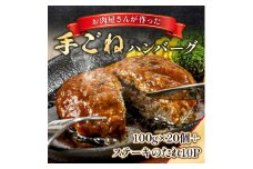 お肉屋さんが作った手ごねハンバーグ 100g×20個  VY008