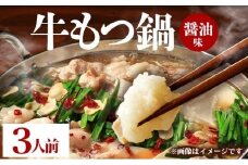 牛もつ鍋 醤油味 3人前セット PE001