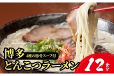 【4種の豚骨スープ】博多とんこつラーメン12食分【本場博多産のスープ】