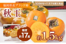 福岡県産ブランド柿「秋王」 秋王・柿　約1.5kg(4-6玉)