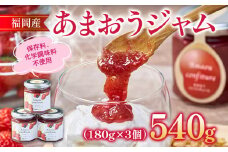 福岡産 あまおうジャム 合計540g 180g×3個 あまおう イチゴ いちご ジャム 朝食 食パン 果物 フルーツ アイス 送料無料