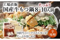 国産牛もつ鍋(辛味噌味) 工場直販 たっぷり8～10人前  お取り寄せグルメ お取り寄せ 福岡 お土産 九州  福岡土産 取り寄せ グルメ  福岡県