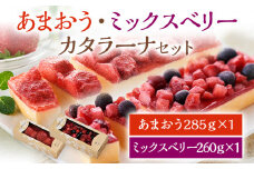あまおう・ミックスベリーカタラーナセット スイーツ カタラーナ 2種 あまおうカタラーナ 285g×1 ミックスベリーカタラーナ 260g×1 冷凍 西通りプリン デザート 洋菓子 おやつ お菓子 アイスデザート