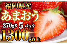 【2025年2月以降順次発送】 福岡県産 あまおう 1350g ( 270g 平パック × 5パック ) NF009-1