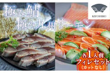 ［ 清広食品 ］ そのままお召し上がりいただける！極み鯖・極み九州サーモンセット KY019-1　～ サバ さば 鮭 さけ 刺身 〆さば ～
