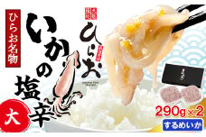 [ 天麩羅 処 ひらお ] 福岡 名物！ いか の塩辛 580g(290g×2) HO003-1 