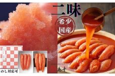 AD097.【希少国産】北海道産近海子使用・辛子明太子2味詰め合わせ（120g×2味）