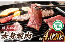 JB029.博多和牛赤身焼き肉（定期便：全６回）