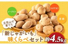 ZI276.【夏季限定】立花山で育てた「新じゃがいも」3種味くらべセット（約4.5kg）
