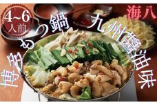 AB245.【海八】博多九州醤油味もつ鍋セット（2〜3人前）×2個セット
