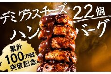 AB400.累計100万個突破キャンペーン！今だけプラス2個！大容量デミチーズハンバーグ【150g×20個+2個】